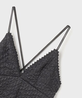 GRACE CONTINENTAL エンボスキャミワンピース ブラック