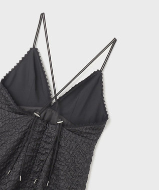 GRACE CONTINENTAL エンボスキャミワンピース ブラック