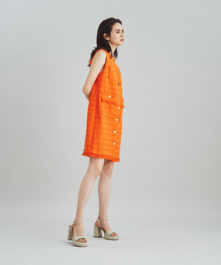 GRACE CONTINENTAL ツイードミニワンピース オレンジ