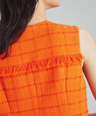GRACE CONTINENTAL ツイードミニワンピース オレンジ