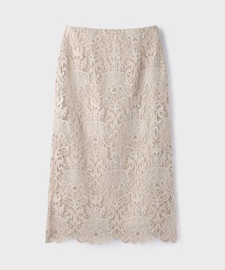 GRACE CONTINENTAL レ－スタイトスカート ベージュ