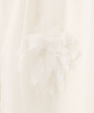 GRACE CONTINENTAL メッシュフラワースカート ホワイト