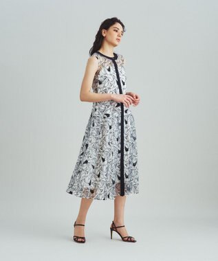 グレースコンチネンタル バイカラードレス ワンピース バイカラーフラワーembワンピース / GRACE CONTINENTAL | GRACE