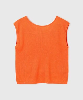 GRACE CONTINENTAL スパンコールリブトップ オレンジ