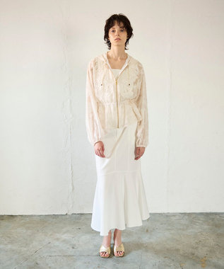 GRACE CONTINENTAL ジャガード刺繍ブルゾン キナリ