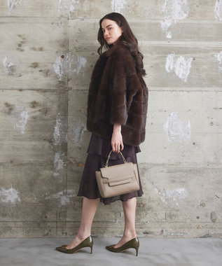 GRACE CONTINENTAL 【LOU ANDREA】フェイクショートコート ブラウン