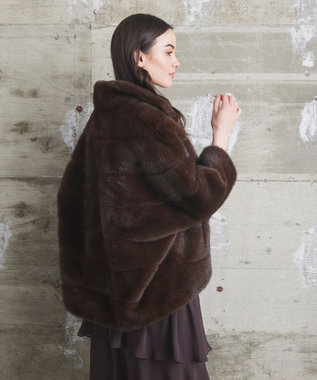 GRACE CONTINENTAL 【LOU ANDREA】フェイクショートコート ブラウン
