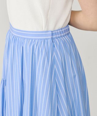 GRACE CONTINENTAL イレギュラーギャザースカート ストライプ
