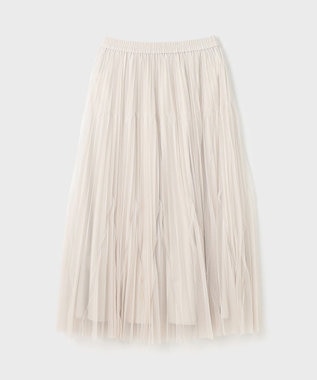 GRACE CONTINENTAL チュールマチプリーツスカート ベージュ