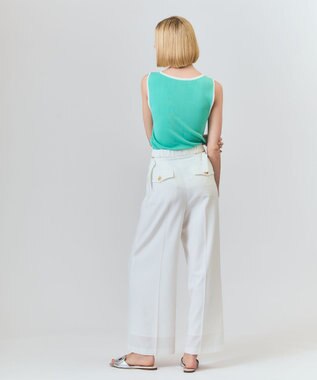 GRACE CONTINENTAL マリンワイドパンツ ホワイト