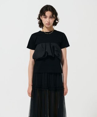 GRACE CONTINENTAL アシメフリルT ブラック