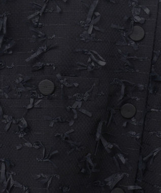 GRACE CONTINENTAL リボンヤーンジレドレス ブラック