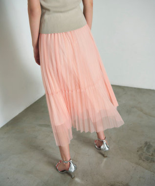 GRACE CONTINENTAL ティアードラップチュールスカート ピンク