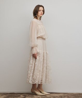 GRACE CONTINENTAL チュールタイブラウス キナリ