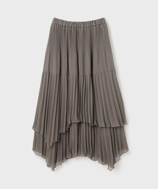 GRACE CONTINENTAL イレギュラープリーツスカート グレー