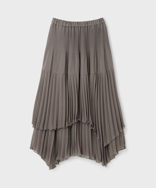 GRACE CONTINENTAL イレギュラープリーツスカート グレー