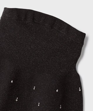 GRACE CONTINENTAL ペプラムベアニットトップ ブラック