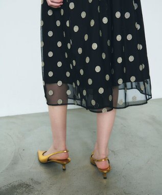 GRACE CONTINENTAL ラメドット刺繍ドレス ブラック