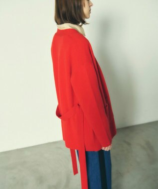 GRACE CONTINENTAL メリノウールニットカーディガン レッド