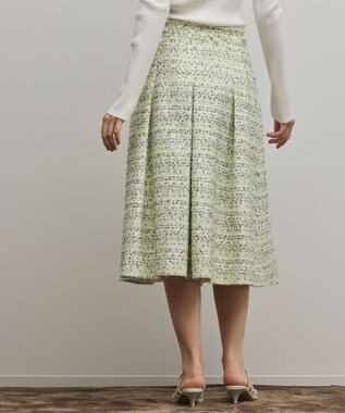 GRACE CONTINENTAL ミックスツイードスカート イエロー