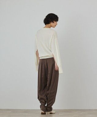 GRACE CONTINENTAL ウールスリットニットトップ ホワイト