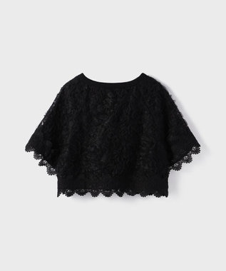 GRACE CONTINENTAL フラワー刺繍ニットカーディガン ブラック