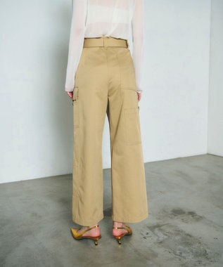 GRACE CONTINENTAL アシンメトリーワークパンツ キャメル