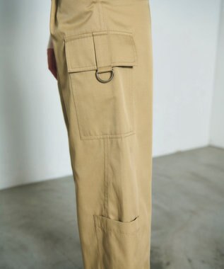 GRACE CONTINENTAL アシンメトリーワークパンツ キャメル