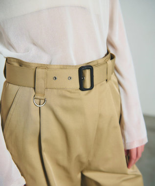 GRACE CONTINENTAL アシンメトリーワークパンツ キャメル