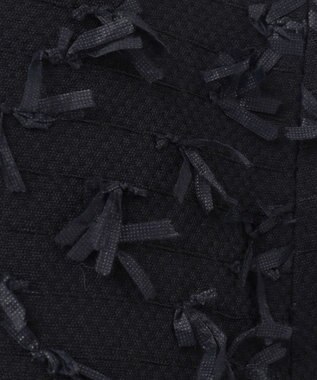 GRACE CONTINENTAL リボンヤーンジレドレス ブラック