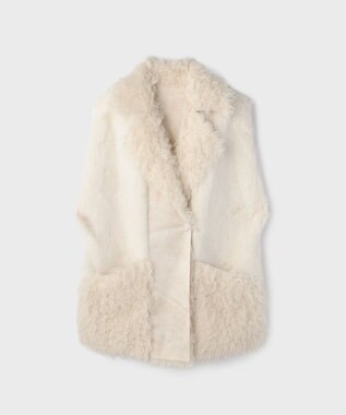 GRACE CONTINENTAL 【LOU ANDREA】フェイクポケットジレ ホワイト