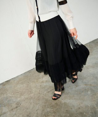 GRACE CONTINENTAL ボリュームチュールスカート ブラック