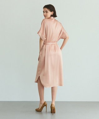 GRACE CONTINENTAL ダブルサテンシャツドレス ピンク