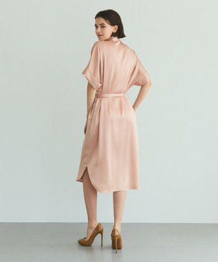 GRACE CONTINENTAL ダブルサテンシャツドレス ピンク