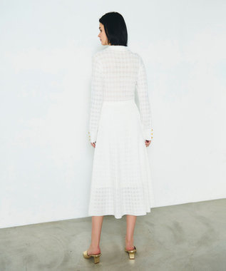 GRACE CONTINENTAL ウェーブニットワンピース ホワイト