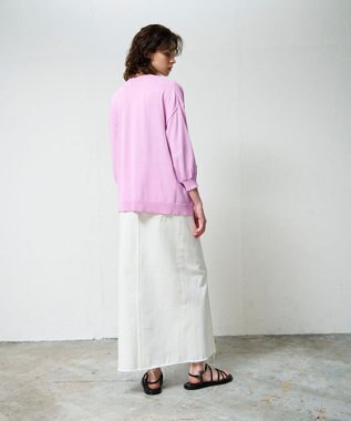 GRACE CONTINENTAL 配色ニットカーディガン ピンク