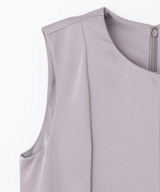 GRACE CONTINENTAL サテンフレアドレスパンツ グレー