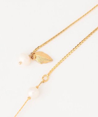 GRACE CONTINENTAL orgablanca パール＆チェーンネックレス ゴールド
