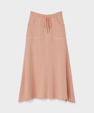 GRACE CONTINENTAL ミラノリブロングスカート ピンク