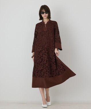 GRACE CONTINENTAL カットワークAラインワンピース