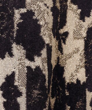 GRACE CONTINENTAL フローラルラメニットスカート ブラック