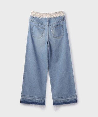 GRACE CONTINENTAL コンビデニムイージーパンツ サックス