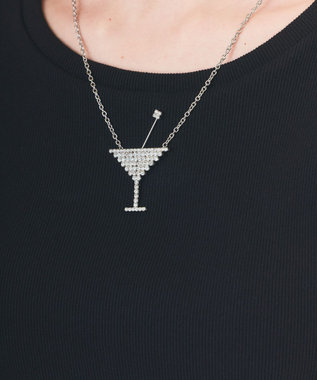 GRACE CONTINENTAL カクテルグラスネックレス シルバー