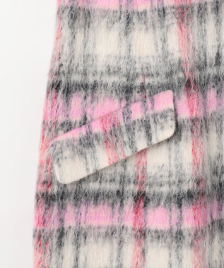 GRACE CONTINENTAL シャギーチェックジャンパースカート ピンク