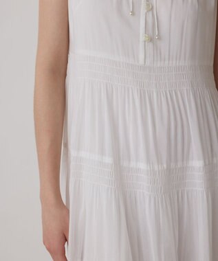 GRACE CONTINENTAL ティアードマキシカフタンワンピース ホワイト