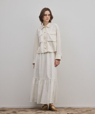 GRACE CONTINENTAL パール釦ピグメントシャツ キナリ