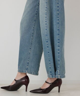 GRACE CONTINENTAL ラップ2wayデニムパンツ ブルー