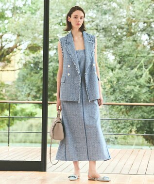 GRACE CONTINENTAL シャンブレーツイードジャンパースカート シャンブレーツイードジャンパースカート / GRACE CONTINENTAL