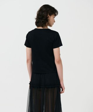 GRACE CONTINENTAL アシメフリルT ブラック