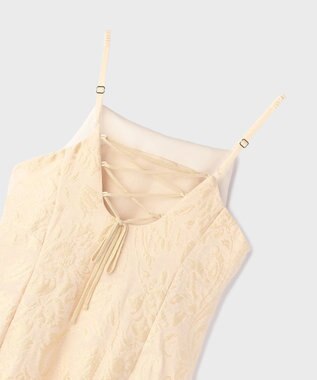 GRACE CONTINENTAL リーフジャガードキャミワンピース ベージュ